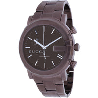 Gucci Men's Watch - 101 Series Quartz Chronograph Brown Dial Bracelet | YA101341 ,