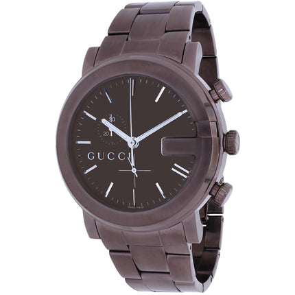 Gucci Men's Watch - 101 Series Quartz Chronograph Brown Dial Bracelet | YA101341 ,