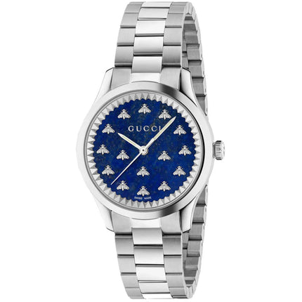 Gucci Men's Watch - G-Timeless Quartz Blue Dial Stainless Steel Bracelet | YA1265043 ,