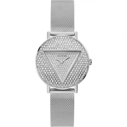 Guess Women's Watch - Iconic Quartz Silver Dial Stainless Steel Bracelet | GW0477L1 ,