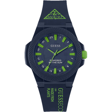 Guess Women's Watch - Outspoken Quartz Navy Blue Dial Polyurethane Strap | GW0587L2 ,
