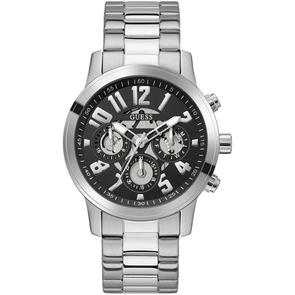 Guess Men's Watch - Parker Quartz Black Dial Stainless Steel Bracelet | GW0627G1 ,