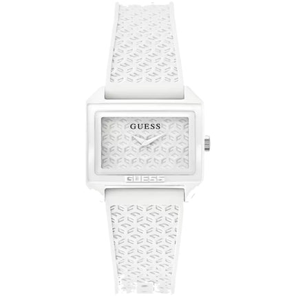 Guess Women's Watch - Classic Quartz Nylon Case White Dial Rubber Strap | GW0677L1 ,