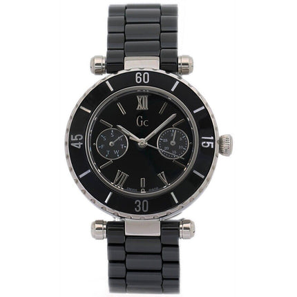 Guess Women's Watch - Diver Chic Quartz Black Dial Ceramic Bracelet | I35003L2S ,