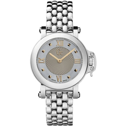 Guess Women's Watch - Femme Bijou Quartz White Dial Silver Tone Bracelet | X52002L1S ,