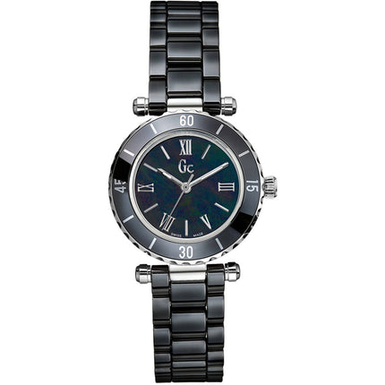 Guess Women's Watch - Mini Chic Quartz Black Mop Dial Black Bracelet | X70012L2S ,