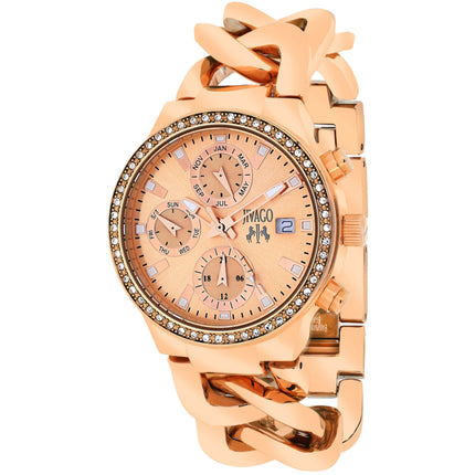 Jivago Women's Watch - Levley Quartz Rose Gold Tone Dial Steel Bracelet | JV1247 ,