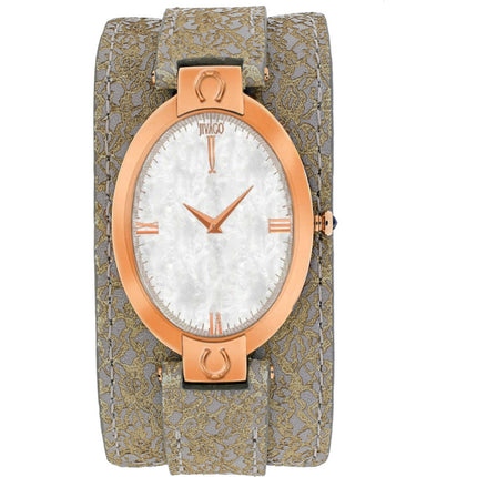 Jivago Women's Watch - Good luck Quartz White Mop Dial Light Brown Strap | JV1832 ,