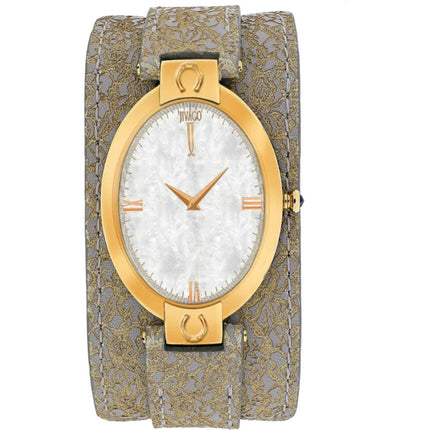 Jivago Women's Watch - Good luck Quartz White Mop Dial Light Brown Strap | JV1836 ,