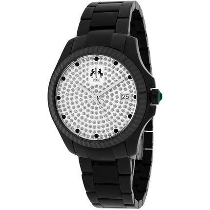 Jivago Women's Watch - Jolie Swiss Quartz Diamond White Dial Black Bracelet | JV3211 ,