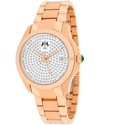Jivago Women's Watch - Jolie Quartz Diamond White Dial Rose Gold Bracelet | JV3213 ,