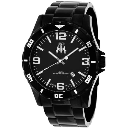 Jivago Men's Watch - Ultimate Swiss Quartz Black Stainless Steel Bracelet | JV6110 ,