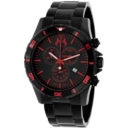 Jivago Men's Watch - Ultimate Quartz Chronograph Black Dial Steel Bracelet | JV6126 ,