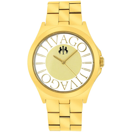 Jivago Women's Watch - Fun Swiss Quartz Gold Tone Dial Yellow Gold Bracelet | JV8414 ,