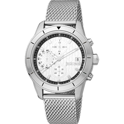 Just Cavalli Men's Watch - Maglia Quartz Silver Tone Steel Bracelet | JC1G215M0045 ,