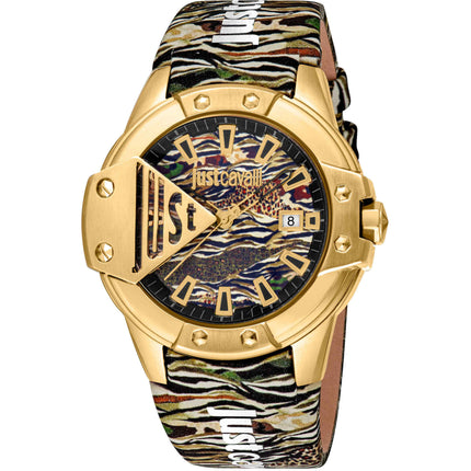 Just Cavalli Women's Watch - Scudo Quartz Multicolor Leather Strap | JC1G260L0035 ,
