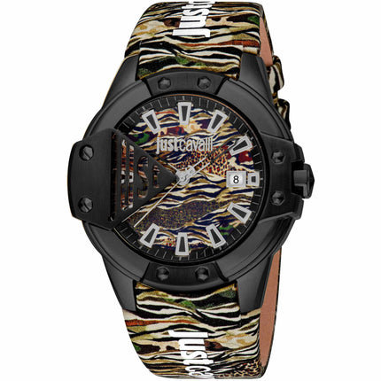 Just Cavalli Women's Watch - Scudo Quartz Multicolor Leather Strap | JC1G260L0065 ,