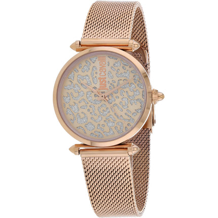 Just Cavalli Women's Watch - Animalier Quartz Rose Gold Bracelet | JC1L085M0075 ,