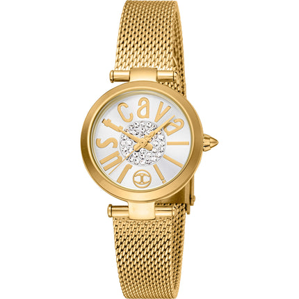 Just Cavalli Women's Watch - Modena Silver Dial Yellow Gold Bracelet | JC1L280M0045 ,