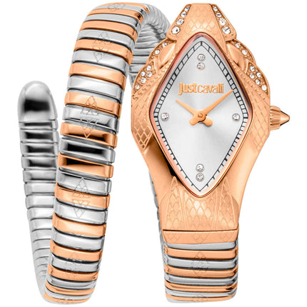 Just Cavalli Women's Watch - Ferocious Grey Dial Two Tone Bracelet | JC1L306M0075 ,