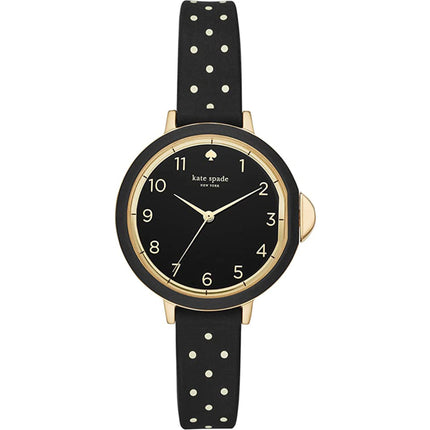 Kate Spade Women's Watch - Park Row Black Dial Black and White Dot Strap | KSW1355 ,