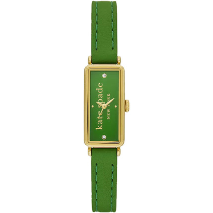 Kate Spade Women's Watch - Rosedale Quartz Green Dial Leather Strap | KSW1792 ,
