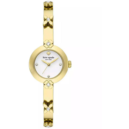 Kate Spade Women's Watch - Monroe White Dial Yellow Gold Crystal Bracelet | KSW1851 ,