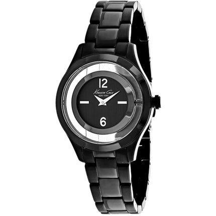 Kenneth Cole Women's Watch - Classic Quartz Grey Dial Black Bracelet | 10026948 ,