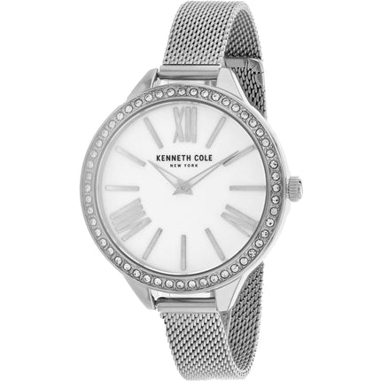 Kenneth Cole Women's Watch - Classic White Dial Silver Tone Bracelet | KC50939001 ,