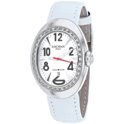 Locman Women's Watch - Classic Mother of Pearl Dial Light Blue Strap | 028MOPWHD/WH ,