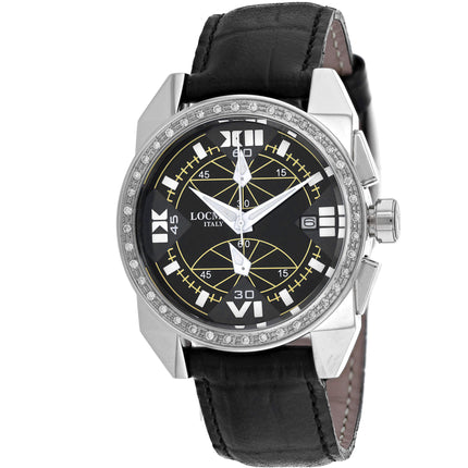 Locman Women's Watch - Cavallo Pazzo Black Dial Leather Strap | 161BKWHD/BK LEAL ,