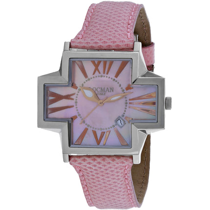 Locman Women's Watch - Italy Plus Mother of Pearl Dial Pink Leather Strap | 180MOPPK ,