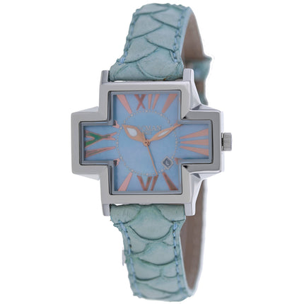 Locman Women's Watch - Italy Plus Mother of Pearl Dial Blue Strap | 181MOPSK/SKKF ,