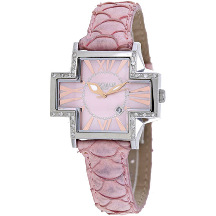 Locman Women's Watch - Plus Mother of Pearl Dial Pink Leather Strap | 181SMOPPKD ,