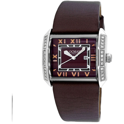 Locman Women's Watch - Classic Steel Case Brown Dial Leather Strap | 232BRD/BR ,