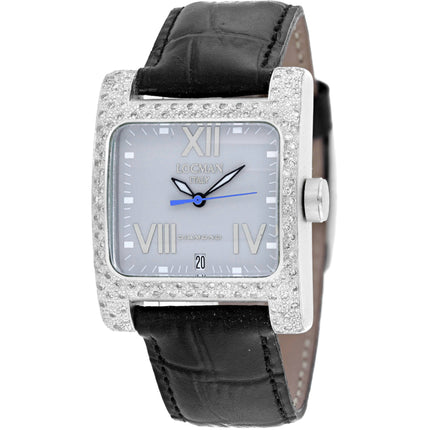 Locman Women's Watch - Classic Aluminum Case Grey Dial Black Leather Strap | 431AGD/BK ,