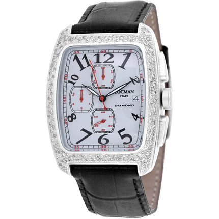 Locman Women's Watch - Classic Quartz Grey Dial Black Leather Strap | 487AG2D/BK ,