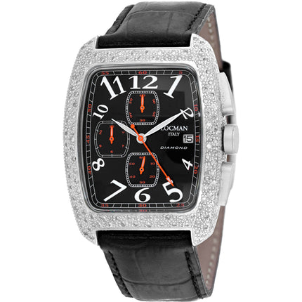 Locman Women's Watch - Classic Aluminum Case Black Dial Leather Strap | 487BK2DC/BK ,