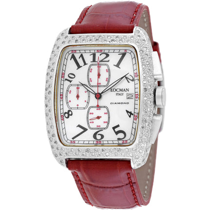 Locman Women's Watch - Classic White MOP Dial Red Leather Strap | 487MOPBK2DC/RD ,