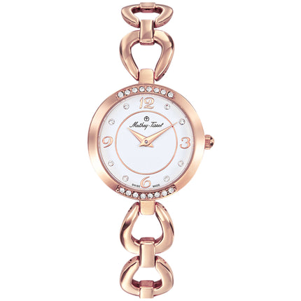 Mathey Tissot Women's Watch - Fleury 1496 White Dial Rose Gold Bracelet | D1496PI ,