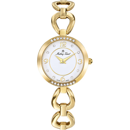 Mathey Tissot Women's Watch - Fleury 1496 White Dial Yellow Gold Bracelet | D1496PYI ,