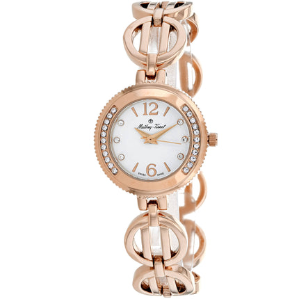 Mathey Tissot Women's Watch - Fleury 1496 White Dial Rose Gold Bracelet | D2581PI ,