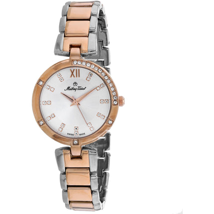 Mathey Tissot Women's Watch - Classic Two Tone Silver/Rose Gold Bracelet | D2583RI ,