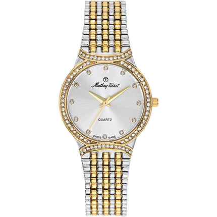 Mathey Tissot Women's Watch - Classic Two Tone Stainless Steel Bracelet | D2681BI ,