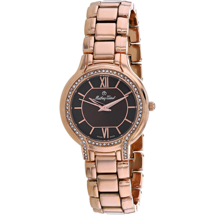 Mathey Tissot Women's Watch - Classic Quartz Brown Dial Rose Gold Bracelet | D2781PM ,