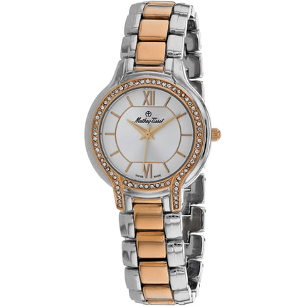 Mathey Tissot Women's Watch - Classic Two Tone Silver and Rose Gold Bracelet | D2781RI ,