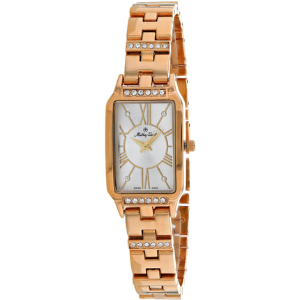 Mathey Tissot Women's Watch - Classic Silver Dial Rose Gold Steel Bracelet | D2881PI ,
