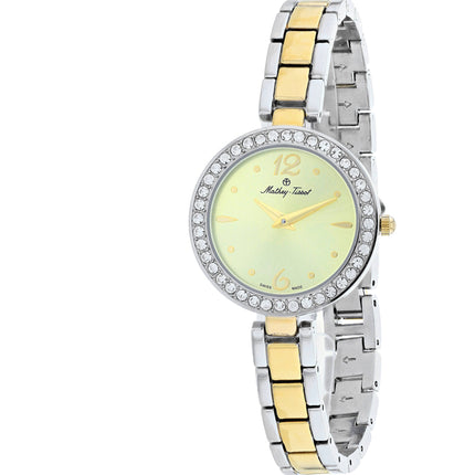 Mathey Tissot Women's Watch - FLEURY 6506 Gold Tone Dial Two Tone Bracelet | D6506BDI ,