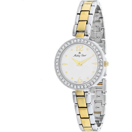 Mathey Tissot Women's Watch - FLEURY 6506 White Dial Two Tone Bracelet | D6506BYI ,
