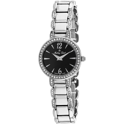 Mathey Tissot Women's Watch - Fleury Black Dial Stainless Steel Bracelet | D6532AN ,